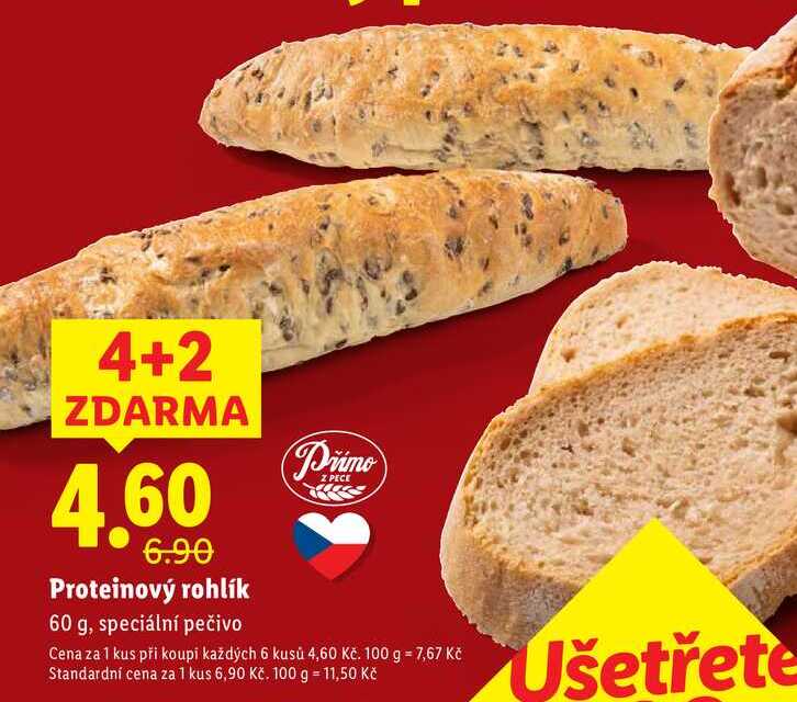 Proteinový rohlík, 60 g