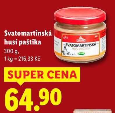 Svatomartinská husí paštika, 300 g