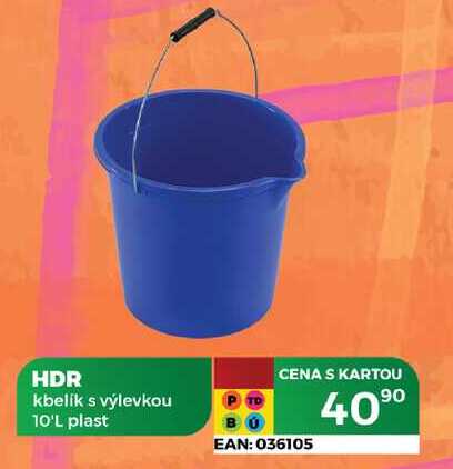 HDR kbelík s výlevkou 10'L plast