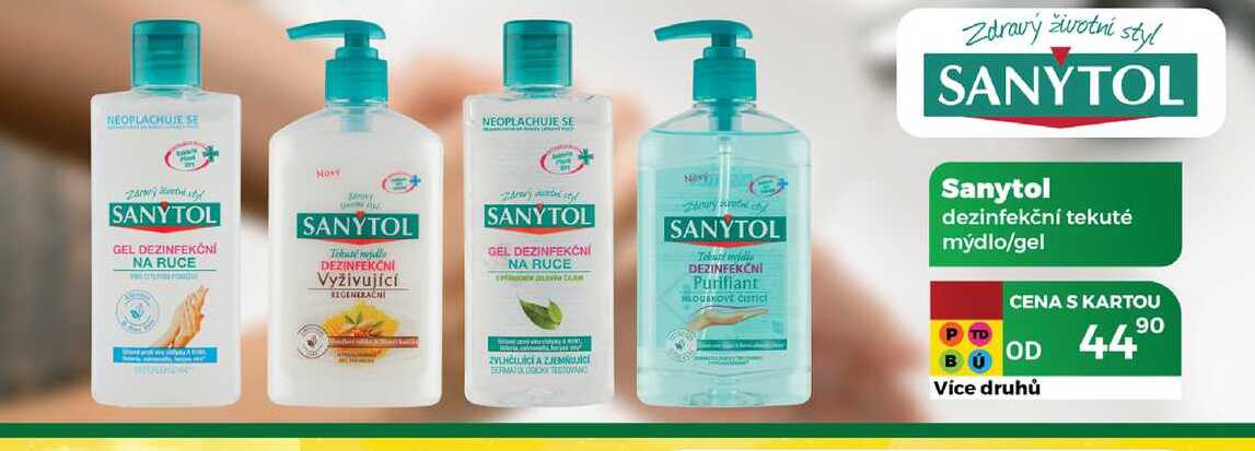 Sanytol dezinfekční tekuté mýdlo/gel  