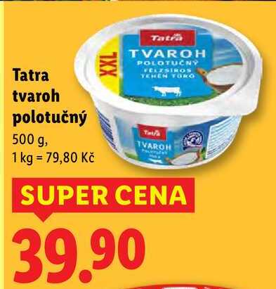 Tatra tvaroh polotučný, 500 g