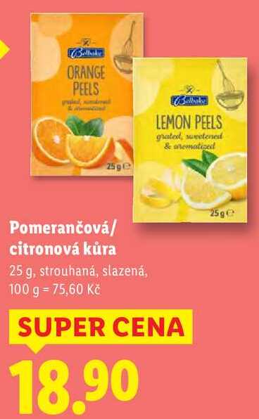 Pomerančová/citronová kůra, 25 g