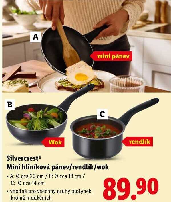 Silvercrest Mini hliníková pánev/rendlík/wok