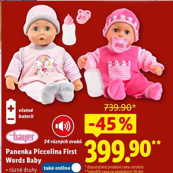 Panenka Piccolina First Words Baby