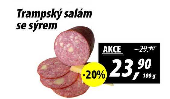 Trampský salám se sýrem, 100 g