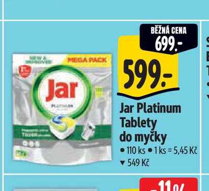 Jar Platinum Tablety do myčky 110 ks