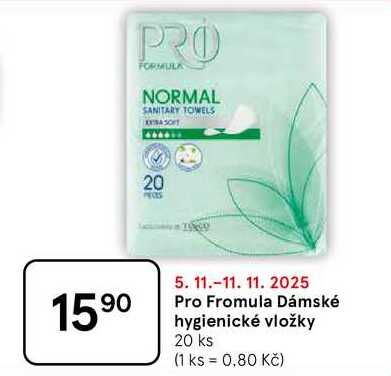 Pro Fromula Dámské hygienické vložky, 20 ks