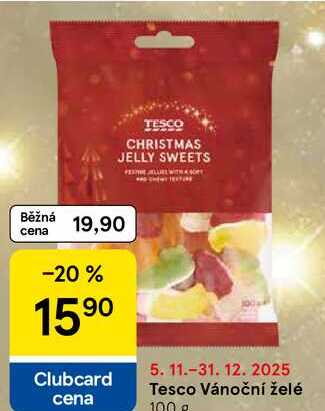Tesco Vánoční želé, 100 g