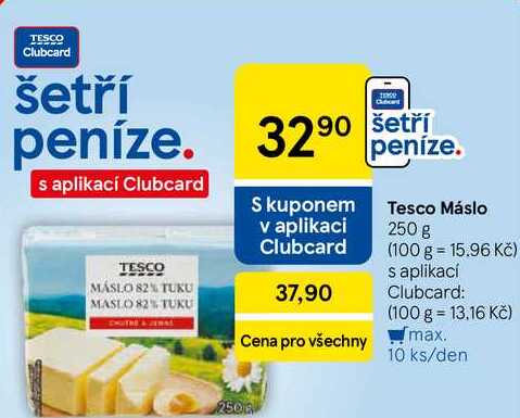 Tesco Máslo, 250 g 
