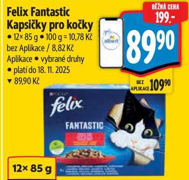 Felix Fantastic Kapsičky pro kočky, 12x 85 g