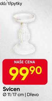 Svícen 11/17 cm | Dřevo