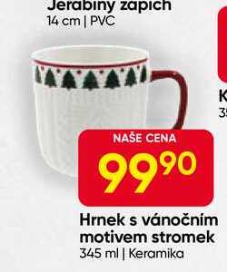 Hrnek s vánočním motivem stromek 345 ml