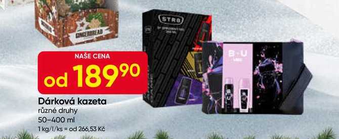 Dárková kazeta různé druhy 50-400 ml