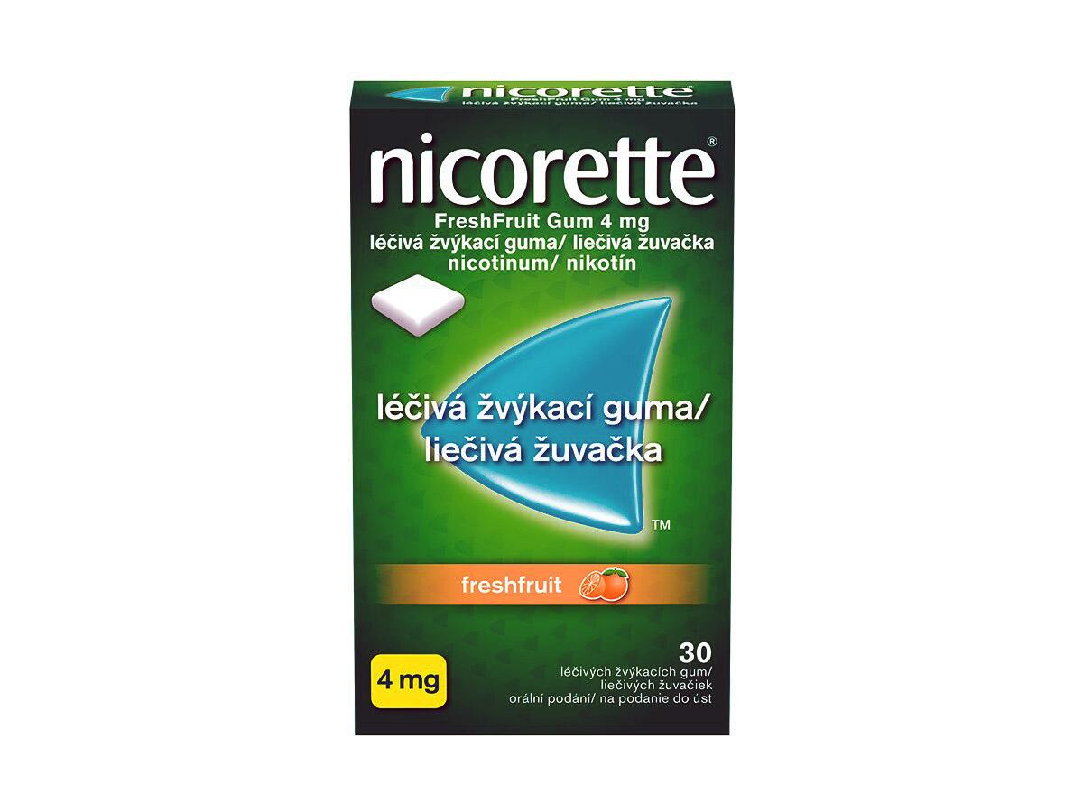 Nicorette Freshfruit Gum 4mg léčivé žvýkací gumy 30ks