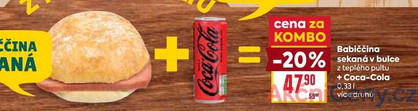 Babiččina sekaná v bulce z teplého pultu + Coca-Cola 0,33l 