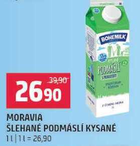 Moravia šlehané podmáslí kysané 1l