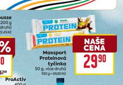 Maxsport Proteinová tyčinka 50 g