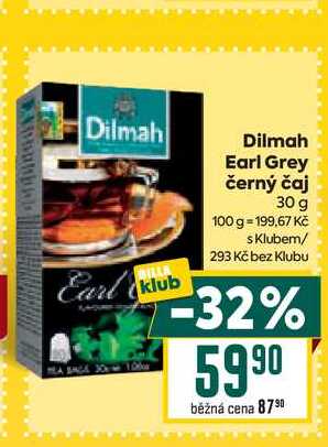 Dilmah Earl Grey černý čaj 30 g 