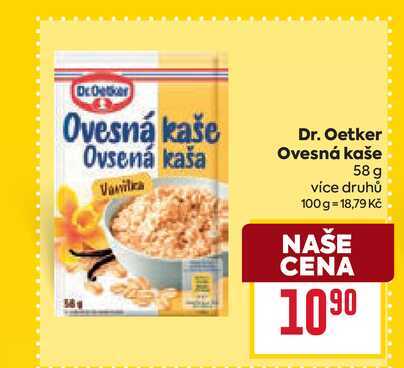 Dr. Oetker Ovesná kaše 58g, vybrané druhy