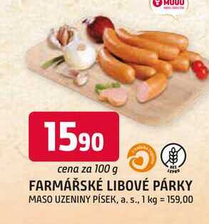 FARMÁŘSKÉ LIBOVÉ PÁRKY 100g