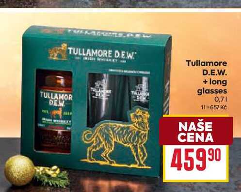 Tullamore D.E.W. + long glasses 0,7l