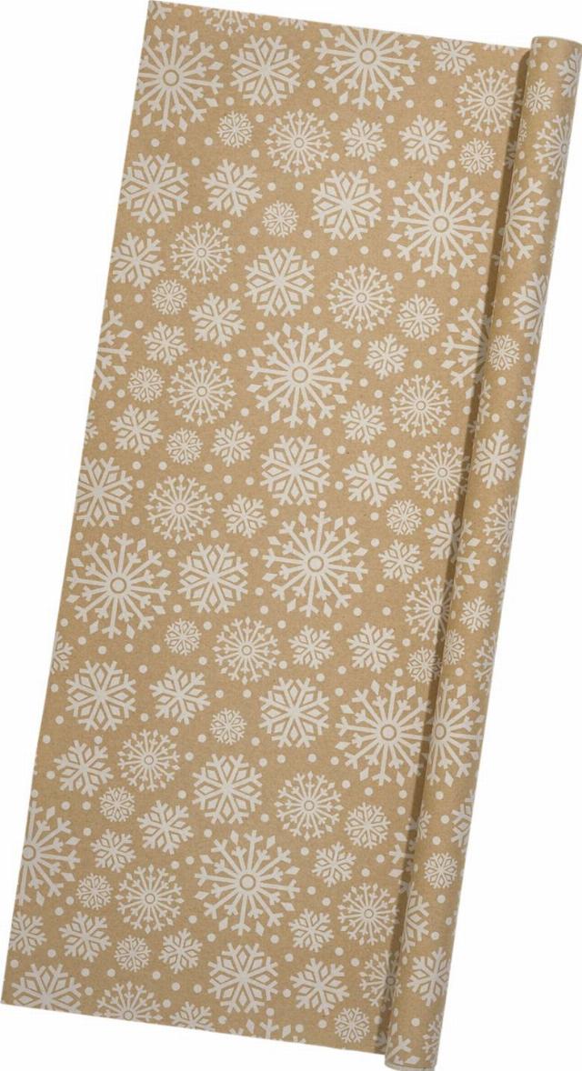 LIV&BO Dárkový balící papír vločky 5 m
