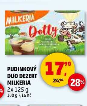 PUDINKOVÝ DUO DEZERT MILKERIA, 2x 125