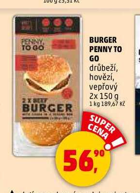 BURGER PENNY TO GO, 2x 150 g 