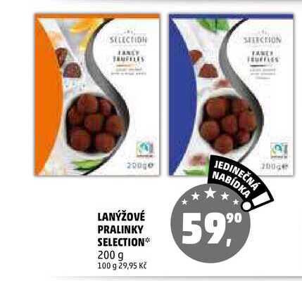 LANÝŽOVÉ PRALINKY SELECTION, 200 g 
