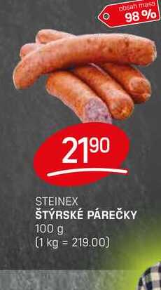 ŠTÝRSKÉ PÁREČKY 100g