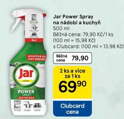 Jar Power Spray na nádobí a kuchyň, 500 ml  