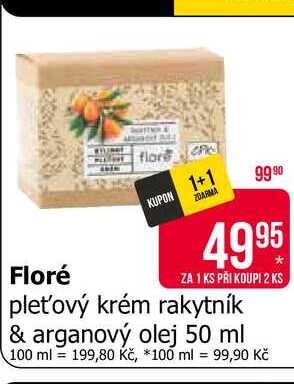 Floré pleťový krém rakytník & arganový olej 50 ml
