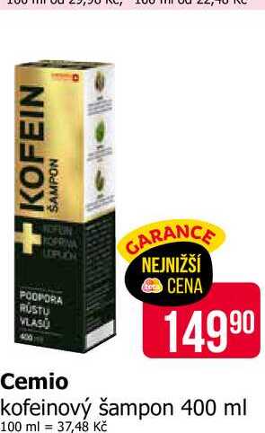 Cemio kofeinový šampon 400 ml