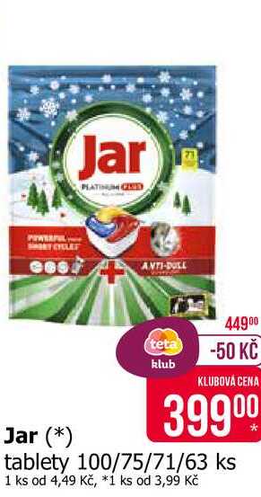 Jar tablety 100/75/71/63 ks