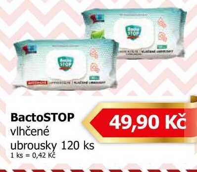 BactoSTOP vlhčené ubrousky 120 ks