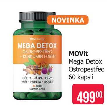 MOVit Mega Detox Ostropestřec 60 kapslí