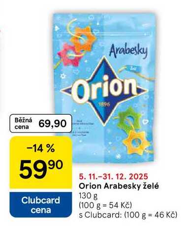 Orion Arabesky želé, 130 g