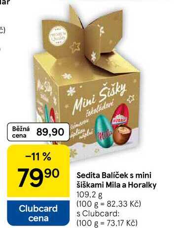 Sedita Balíček s mini šiškami Mila a Horalky, 109.2 g