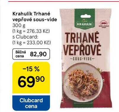 Krahulik Trhané vepřové sous-vide, 300 g