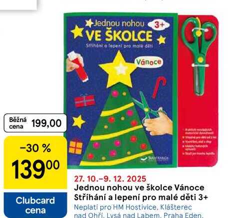 Jednou nohou ve školce Vánoce Stříhání a lepení pro malé děti 3+