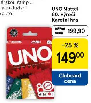 UNO Mattel 80. výročí Karetní hra