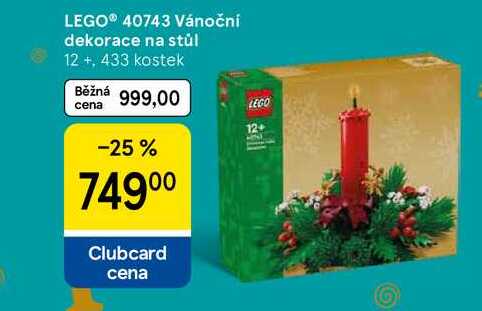 LEGO® 40743 Vánoční dekorace na stůl 12+, 433 kostek