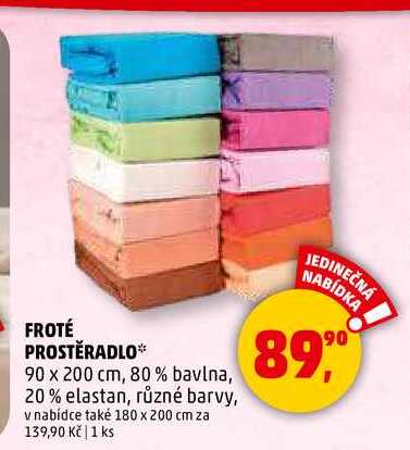 FROTÉ PROSTĚRADLO, 1 ks