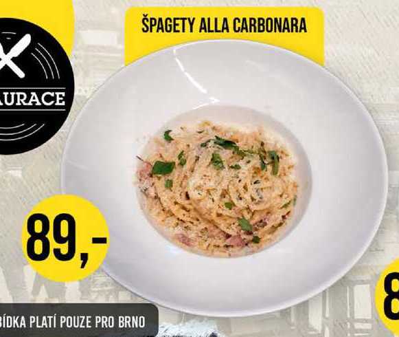 ŠPAGETY ALLA CARBONARA 1 porce