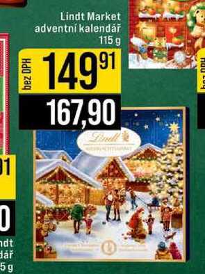 Lindt Market adventní kalendář 115 g