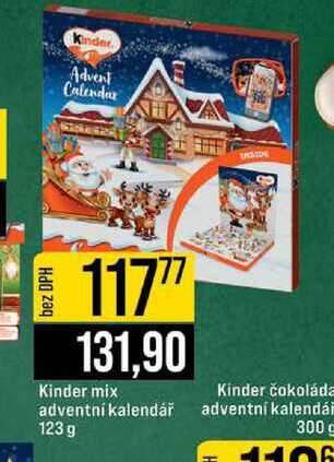 Kinder mix adventní kalendář 123 g