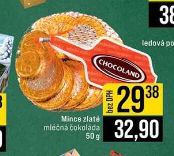 CHOCOLAND Mince zlaté 50 g