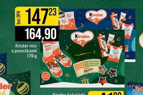 Kinder mix s ponožkami 179 g 