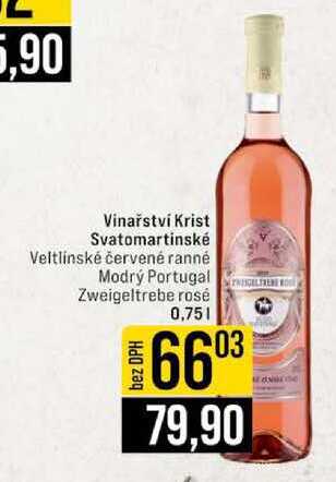 Vinařství Krist Svatomartinské 0,75 l