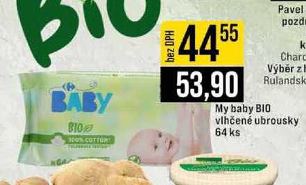 My baby BIO vlhčené ubrousky 64 ks